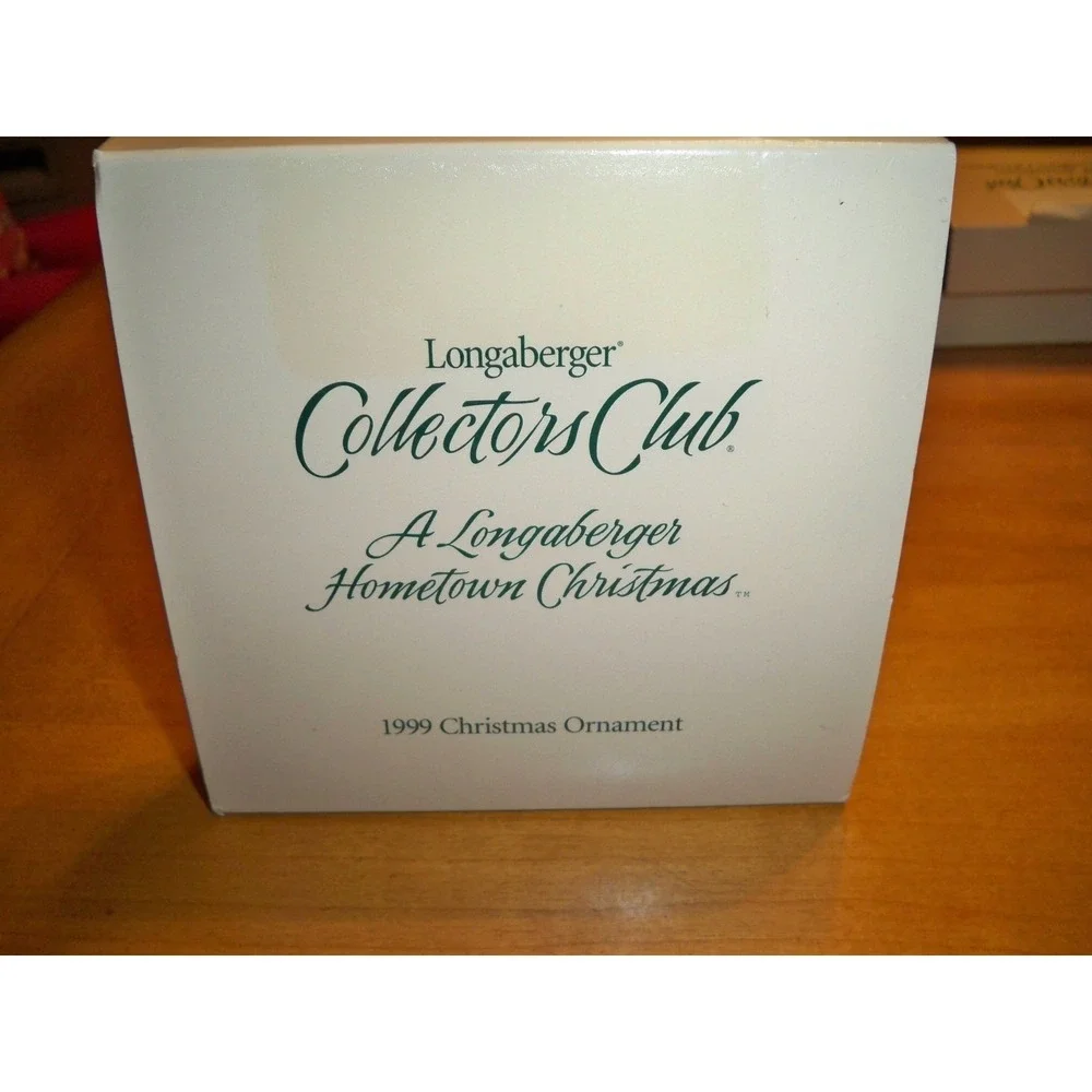 Longaberger 1999 Collectors Club Christmas Ornament Riding‎ Through The Snow